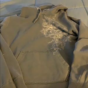 Hoodie with raw edges